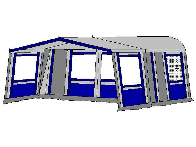 Hele Luifel Voor Voortent Aanritsbaar De Wenne Serie Blauw 4 Hele Luifel Voor Voortent Aanritsbaar De Wenne Serie Blauw - Afbeelding 2