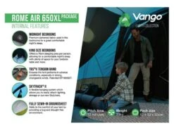 Vango Opblaasbare Tent Rome Air 650 Xl -Buiten Kamperen Winkel 11 4 vango opblaasbare tent rome air 650 xl eigenschappen binnenkant tesromeaim23tiq205