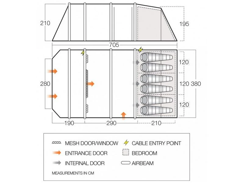 Vango Opblaasbare Tent Stargrove II Air 600 XL 6 Vango Opblaasbare Tent Stargrove II Air 600 XL - Afbeelding 4