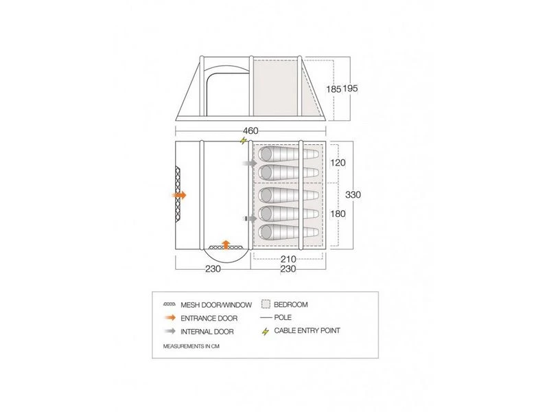 Vango Opblaasbare Tent Osiris Air 500 5 Vango Opblaasbare Tent Osiris Air 500 - Afbeelding 3