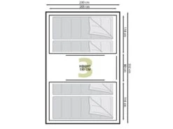 Eurotrail Vis-a-vis Tent Santiago BTC -Buiten Kamperen Winkel 55 2 eurotrail santiago btc plattegrond ette0609 2701
