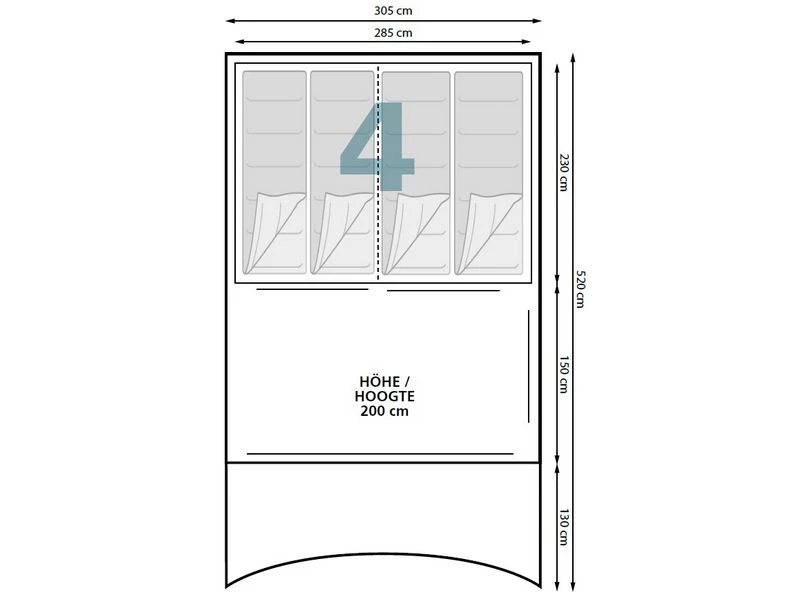 Eurotrail Opblaastent Kentucky BTC Air 6 Eurotrail Opblaastent Kentucky BTC Air - Afbeelding 4