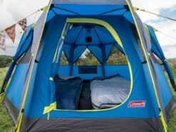 Coleman Familie Tent Octago Blue-lime -Buiten Kamperen Winkel 65 3 coleman familie tent octago blue lime 2000035194