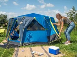 Coleman Familie Tent Octago Blue-lime -Buiten Kamperen Winkel 65 4 coleman familie tent octago blue lime 2000035194