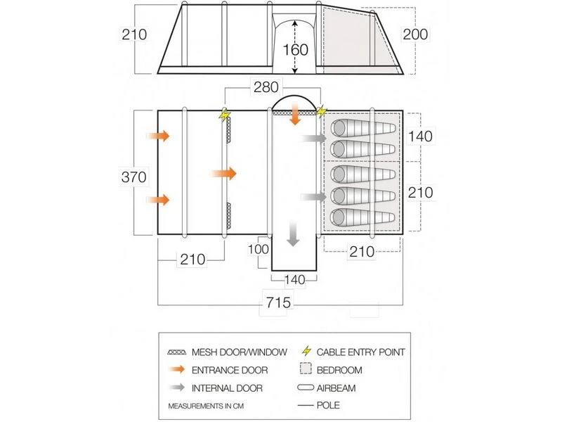 Vango Opblaasbare Tent Rome Air 550 Xl 8 Vango Opblaasbare Tent Rome Air 550 Xl - Afbeelding 6