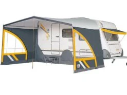 Dorema Caravanluifel Panorama -Buiten Kamperen Winkel dorema caravan luifel panorama antraciet geel panorama 4