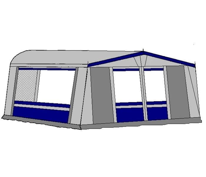 Te Velde Voortent De Vaart Lux 310 Cm. Blauw 3 Te Velde Voortent De Vaart Lux 310 Cm. Blauw