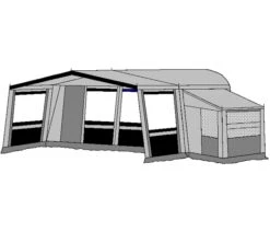 Te Velde Voortent De Vaart Lux 310 Cm. Antraciet -Buiten Kamperen Winkel te velde voortenten met uitbouw en luifel de vaart lux antraciet1